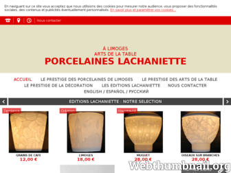 porcelaines-limoges-lachaniette.fr website preview