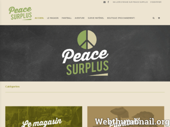 peace-surplus.com website preview