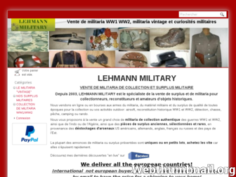 lehmann-vente-militaria.fr website preview