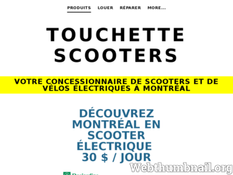 touchettescooters.com website preview