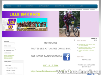 lucbmxrace.fr website preview