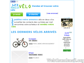 123velo.fr website preview