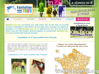equitationpourtous.ffe.com website preview