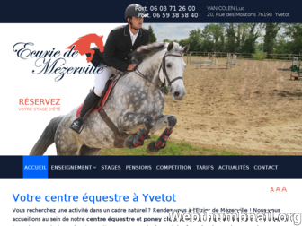 equitation-yvetot-mezerville.com website preview