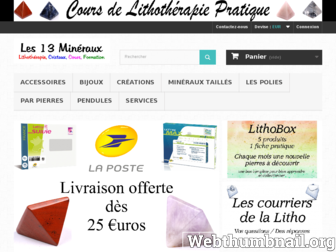 les13mineraux.fr website preview
