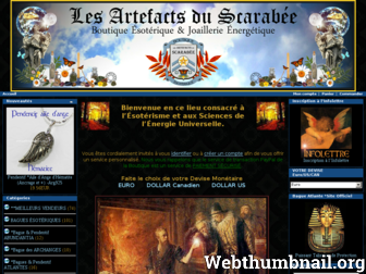 artefactsduscarabee.com website preview