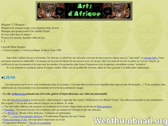 arts.africains.free.fr website preview