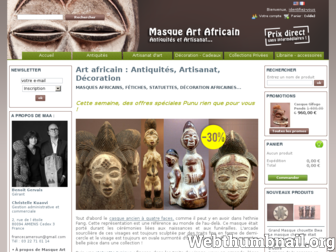 masque-art-africain.com website preview