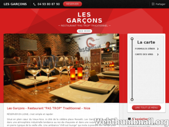 restaurant-lesgarcons.fr website preview