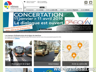 trambus.nimes-metropole.fr website preview