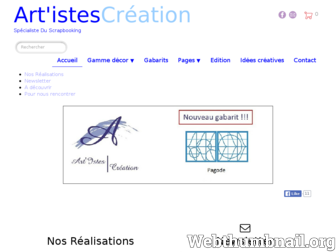 artistes-creation.fr website preview