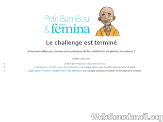 meditation-femina.petitbambou.com website preview