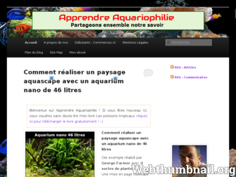 apprendre-aquariophilie.fr website preview