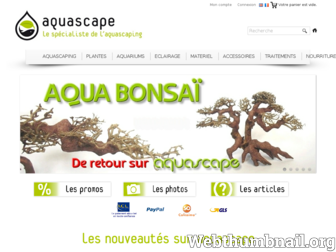 aquascape-boutique.fr website preview
