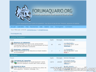 forumaquario.org website preview