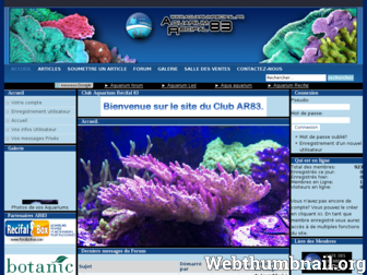 aquariumrecifal.fr website preview