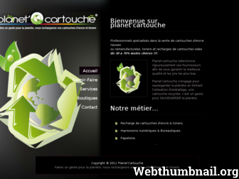 planet-cartouche.com website preview