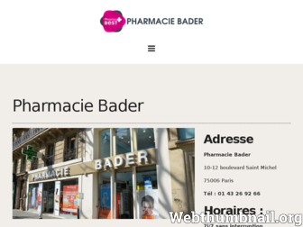 pharmaciebader.com website preview