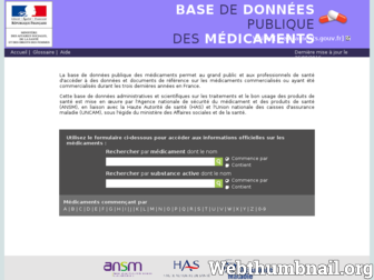 base-donnees-publique.medicaments.gouv.fr website preview