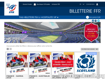 billetterie.ffr.fr website preview