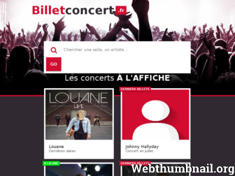 billetconcert.fr website preview
