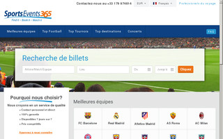 sportsevents365.fr website preview