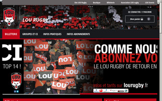billetterie.lourugby.fr website preview