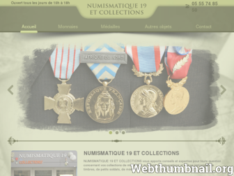 numismatique19-et-collections.fr website preview