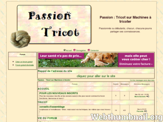 passion-tricot.forumgratuit.org website preview