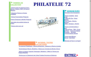 philatelie72.com website preview