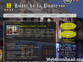 hoteldelaposte-pontgibaud.com website preview