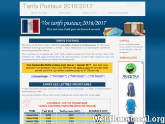 tarifs-de-la-poste.fr website preview