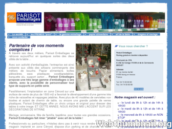 parisot-emballages.fr website preview
