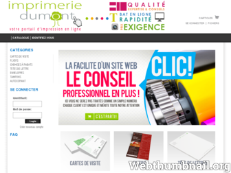 imprimerie-en-ligne.imprimerie-dumont.fr website preview