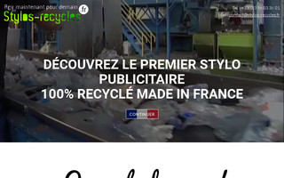 stylos-recycles.fr website preview