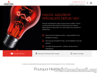 hiscox.fr website preview