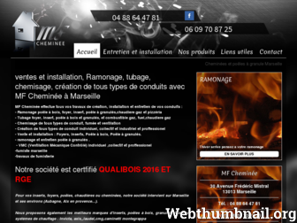 mfcheminee.fr website preview
