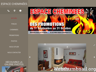espace-cheminees12.fr website preview