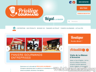 privilegegourmand.fr website preview