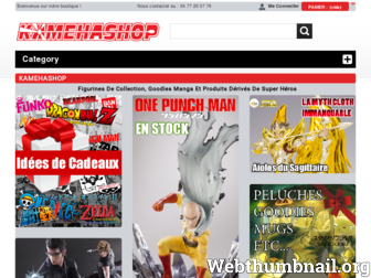 kamehashop.fr website preview