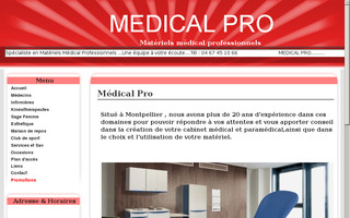 medicalpro.fr website preview
