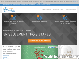 e-cartecadeauleclerc.fr website preview