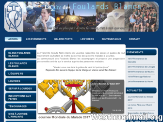 foulards-blancs.fr website preview