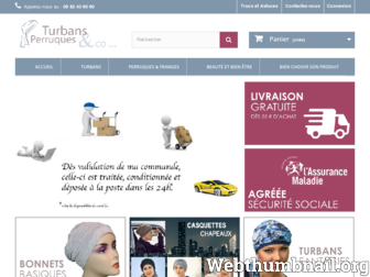turbans-perruques.com website preview