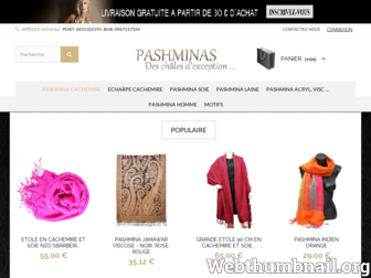 pashminas.fr website preview