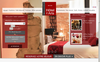 hoteldesartstoulouse.fr website preview