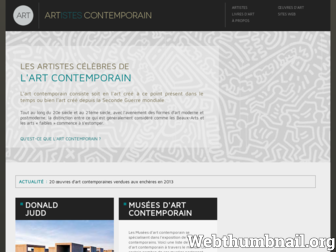 artistes-contemporain.com website preview