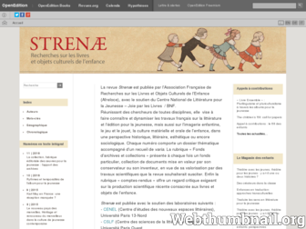 strenae.revues.org website preview