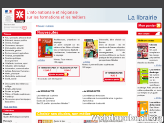 librairie.onisep.fr website preview