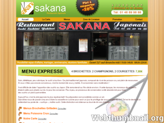 restaurant-sakana.com website preview